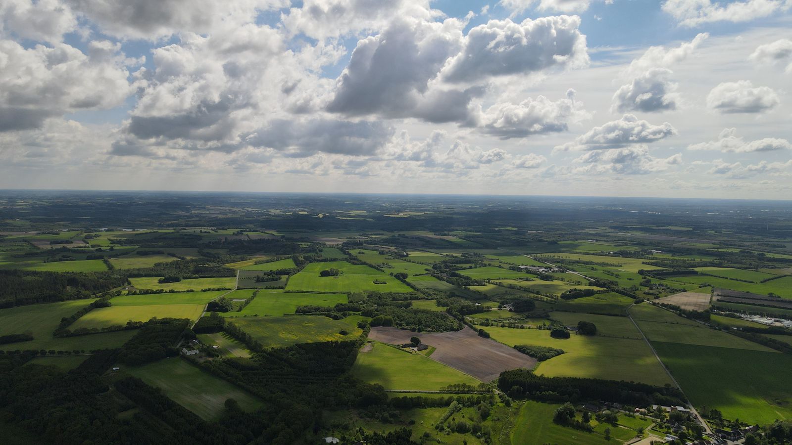 Landskab i Vestjylland nær Vinderup